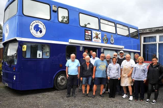 Men in Sheds and Danny Gallivan trust work on a  bus - intended to be a homeless shelter in Crawley. Pic Steve Robards SR1820797 SUS-181208-154735001