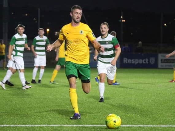 Joe Shelley netted Horsham's equalising goal against Poole Town on Saturday. Picture by John Lines