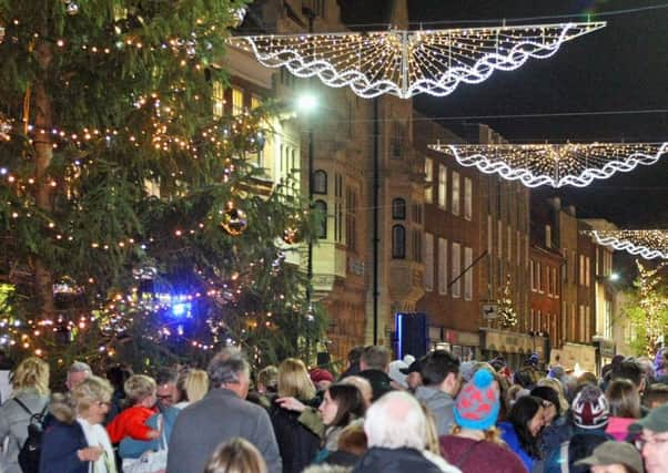 DM17113672a.jpg Switching on of Chichester's Christmas light, late night shopping and firework display, 2017. Photo by Derek Martin Photography. SUS-171124-094925008