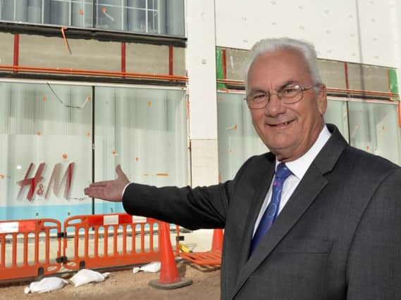 Bill Plumridge outside the new H&M store in Eastbourne (Photo by Jon Rigby)