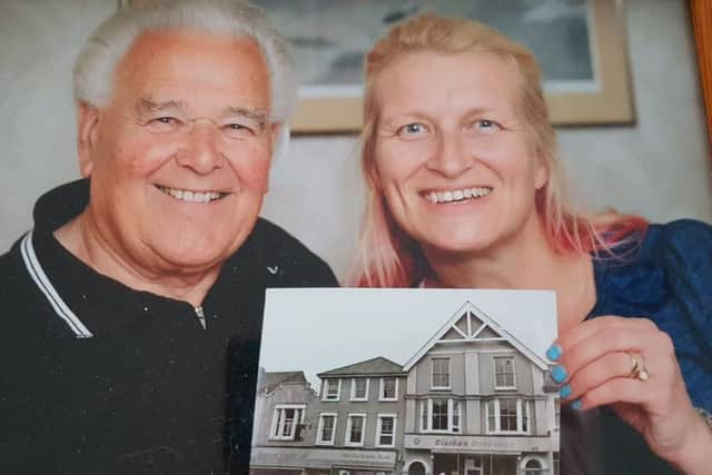 Sally-Ann Lilley with her dad Doug Mitchell