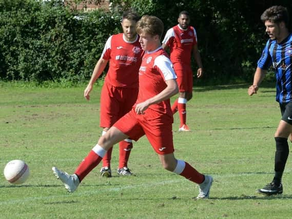 Ben Bishop helped Bosham to a 3-3 draw at Littlehampton Utd / Picture by Kate Shemilt