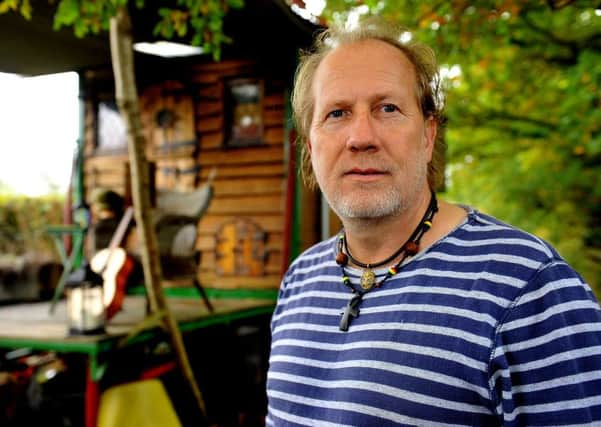 Steve Tremmel being evicted by the council from his horsebox, which he's been living in on private land for the last five years - at Coolham. Pic Steve Robards SR1827736 SUS-181015-170235001