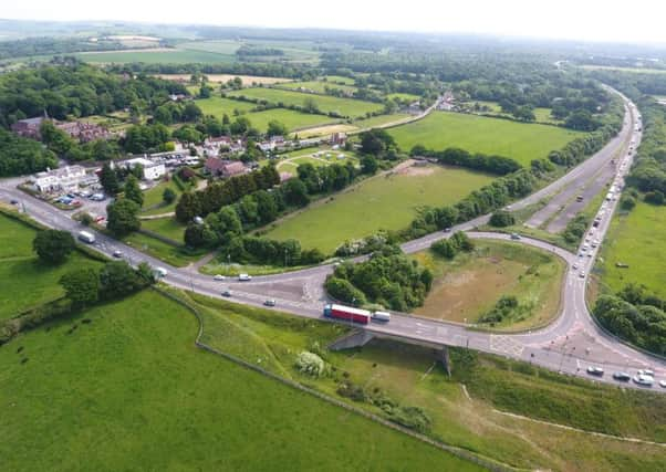 The A27 Crossbush junction