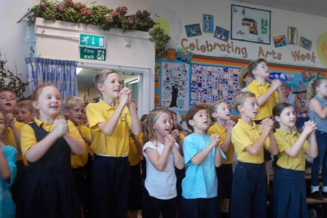 Pupils at Upper Beeding Primary School enjoyed a harvest festival, including singing and a play