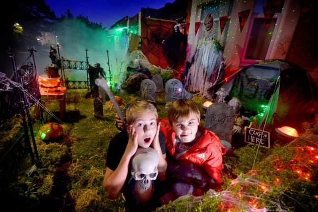 Halloween house in Springfield Road.

Kelton and Elijah Hawkins SUS-181025-075039001