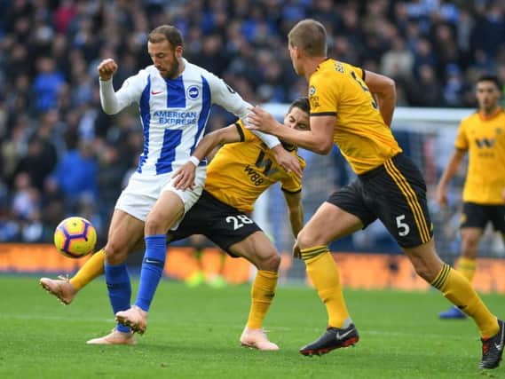 Glenn Murray in action against Wolves. Picture by PW Sporting Photography