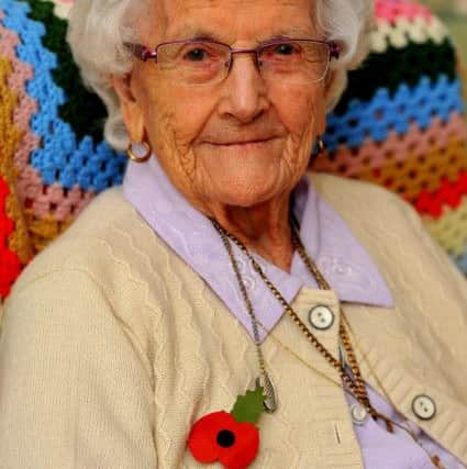 Dilys Armistice Fox will turn 100 this Sunday. Photo by Steve Robards