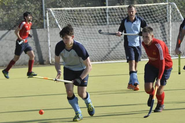 Oli Cornelius on the ball at Horntye Park on Saturday