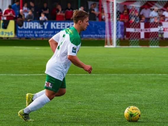 Calvin Davies couldn't save Bognor at Walton / Picture by Tommy McMillan