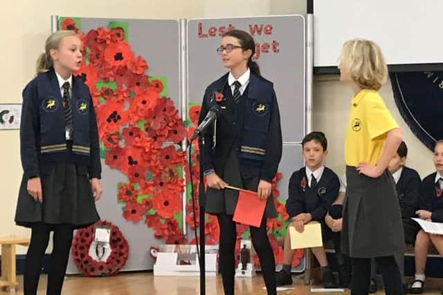 Pupils at St Giles Church of England Primary School in Horsted Keynes acted out scenes