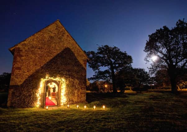 The candlelit chapel at Bailiffscourt. Picture by Katariina Jarvinen