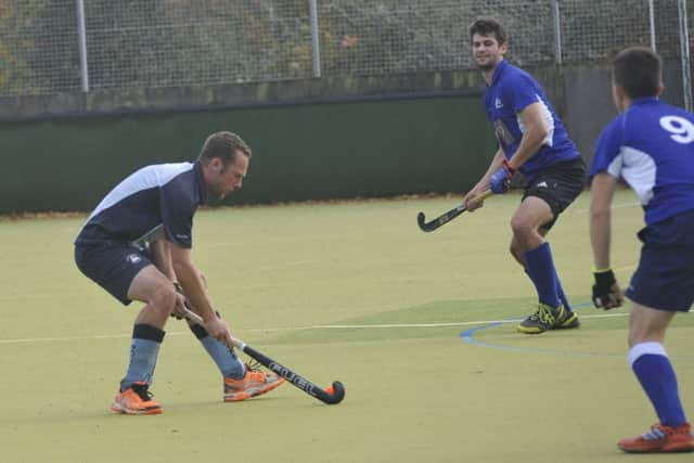 Gavin Cload on the ball at Horntye Park on Saturday