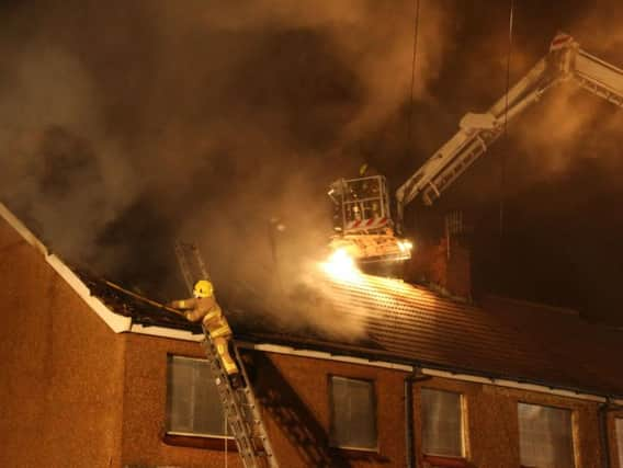 The fire is in a derelict property on the A259