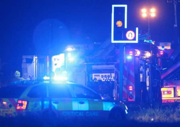 The accident at the Sussex Pad traffic lights in Lancing this morning