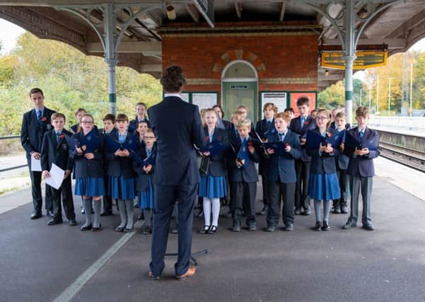 Dorset House School pupils at Pulborough Station SUS-181120-161829001