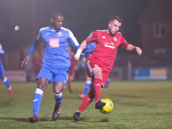 Reece Meekums on the ball. Picture by Marcus Hoare