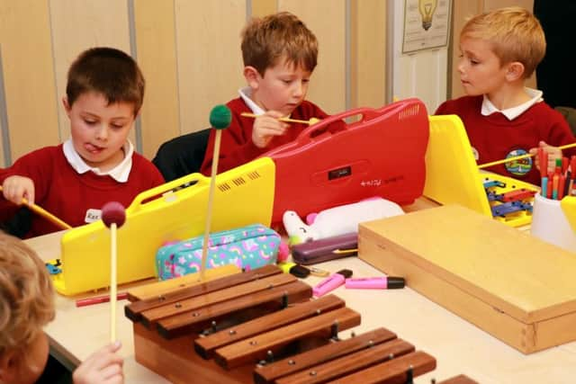 Pupils at Amberley School and St James School in Coldwaltham joined together for the day to listen to and to perform music from across the globe SUS-181121-120411001