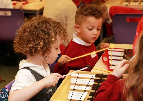 Pupils at Amberley School and St James School in Coldwaltham joined together for the day to listen to and to perform music from across the globe SUS-181121-120422001