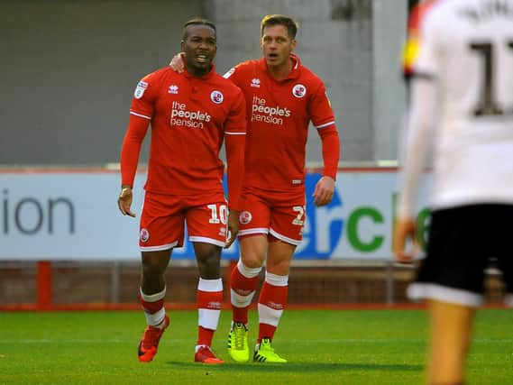 Goalscorers Dom Poleon and Dannie Bulman. Picture by Steve Robards.