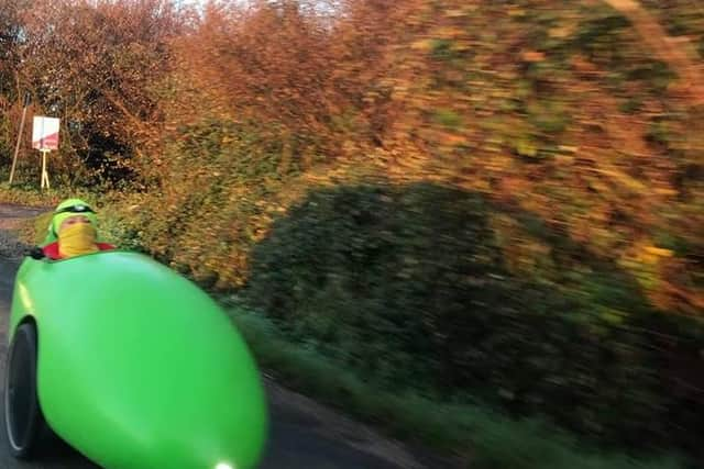 'Mysterious Cucumber Man'. Picture by Alex Fryer