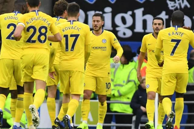 Chelsea celebrate their second goal. Picture by PW Sporting Photography