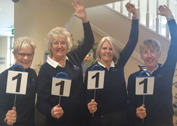 Slinfold ladies Ann Grain, lady captain Jeanie Coker, Maggie Jowett and Pat Taylor