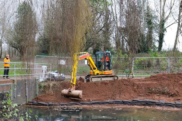 Reprofiling work underway at the lake