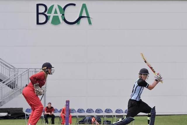 Sussex captain, Georgia Adams, bats at the Sir Rod Aldridge Cricket Centre where the team will play all their home matches in 2019. Picture by Dave Burt Photography]