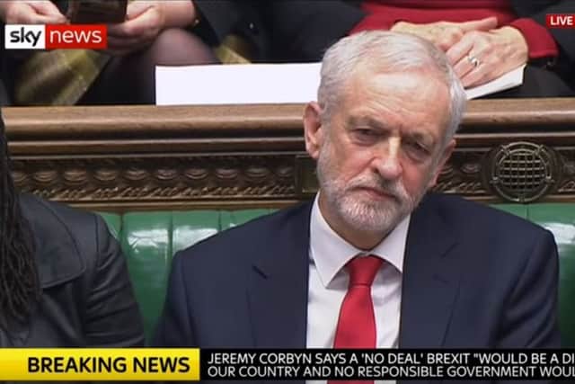 Jeremy Corbyn has been accused of calling Theresa May a 'stupid woman' - still from Sky News