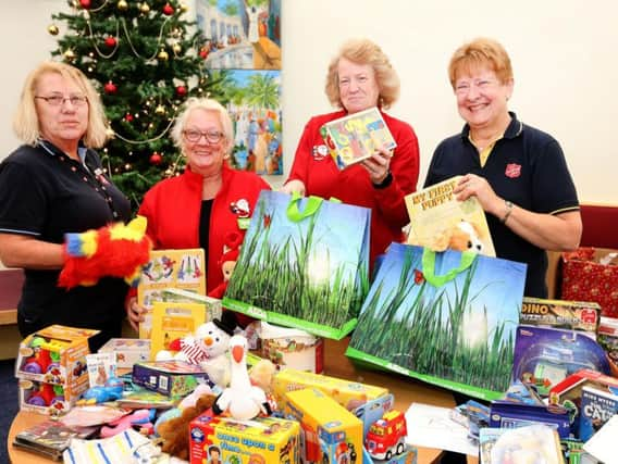 Brighton Asda staff delivering gifts to the Salvation Army