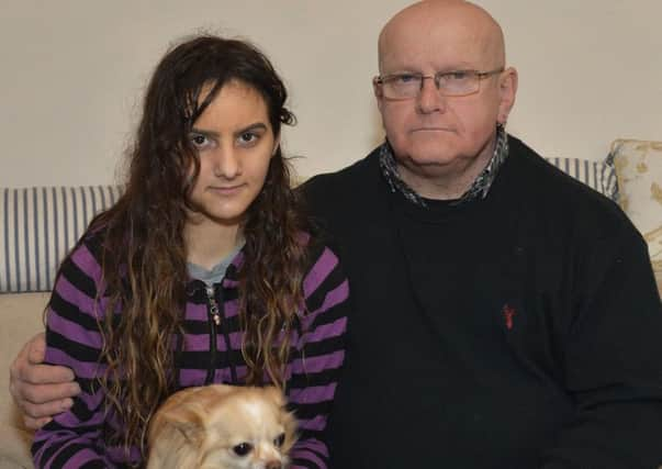 Martine and her dad Gerry Croxson at their home in Polegate (Photo by Jon Rigby)