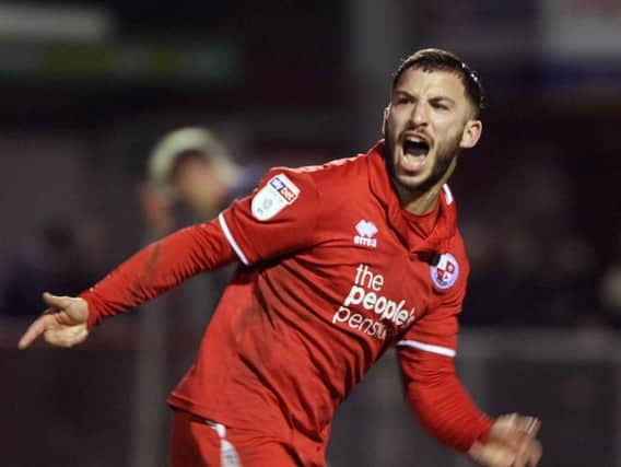 Luke Gambin scored two against Colchester United