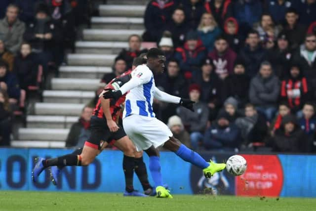 Yves Bissouma rifled home a 25-yard strike to double the hosts' advantage in the first half. Picture by PW Sporting Photography