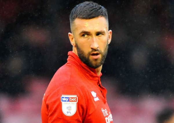 Crawley Town FC v Northampton Town FC. Ollie Palmer. Pic Steve Robards SR1832224 SUS-181012-101911001