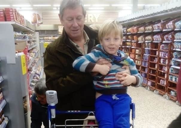 Niall with some of the food donations he bought