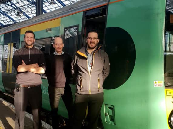 Rowathon trio - from left - Richard Brown, Gary Harman and Richard Quinn