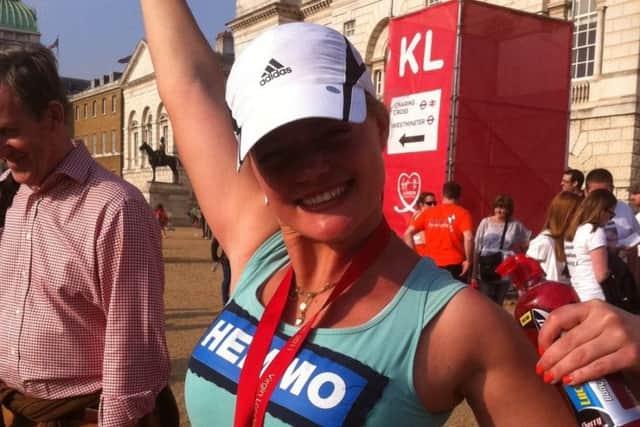 Alexandra Heminsley at the London Marathon in 2011