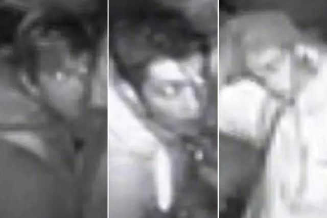 Police would like to identify these three people. Photo: Sussex Police