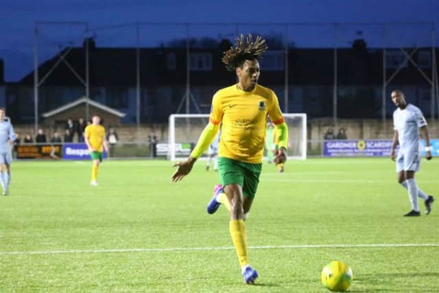 Horsham v Whyteleafe. Tyrell Richardson-Brown. Picture by John Lines