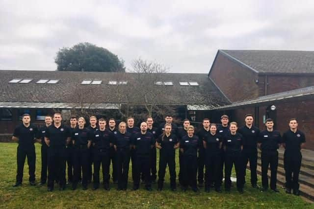 Recruits from West Sussex, East Sussex and Surrey start the joint training course for wholetime firefighters