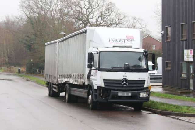 A HGV was involved in the collision in Albert Drive, Burgess Hill. Photo by Eddie Mitchell