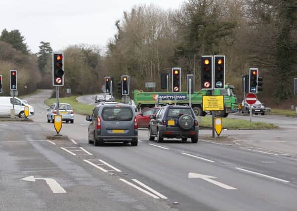 Buck Barn crossroads on the A24 near Horsham SUS-160303-115005001