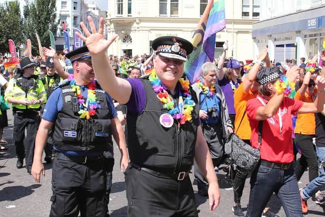 Sussex Police Chief Constable Giles York at Brighton Pride
