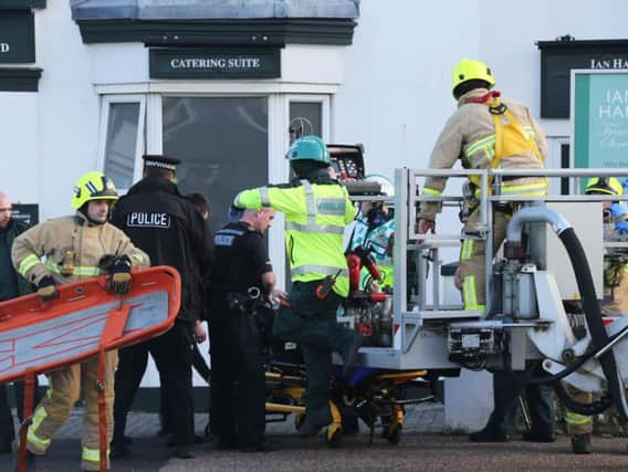 Emergency services in Sompting Road, Broadwater