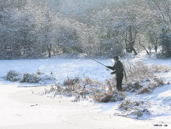 This is an extreme scene but winter does bring big challenges for anglers