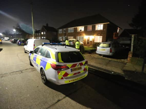 Police at Manning Road in Littlehampton