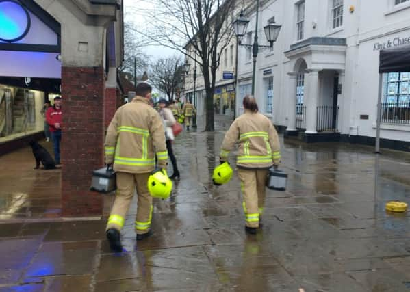 Firefighters at the scene