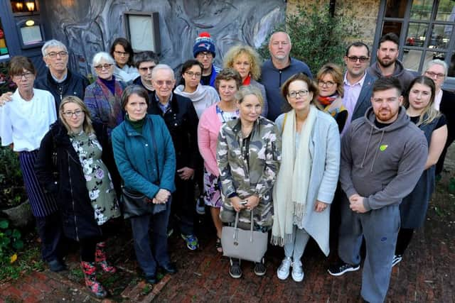 Concerned business owners at Borde Hill Garden. Photo by Steve Robards