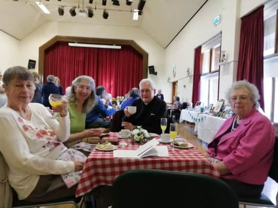 Wendy Cross, right, with other WI members and guests